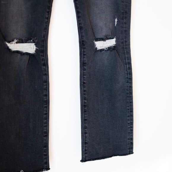 Mother Denim The Rascal Ankle Snippet Gray Jeans Stealing Shadows Size 26 - Picture 4 of 9